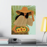 Gumamela Girl- Filipina Art by Jona Matte Vertical Posters