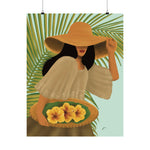 Gumamela Girl- Filipina Art by Jona Matte Vertical Posters