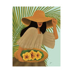 Gumamela Girl- Filipina Art by Jona Matte Vertical Posters