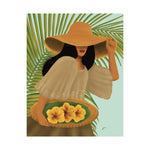 Gumamela Girl- Filipina Art by Jona Matte Vertical Posters