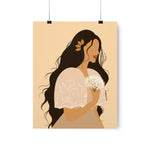 Filipina wearing a Filipiniana Art by Jona-Premium Matte Vertical Poster