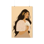 Filipina wearing a Filipiniana Art by Jona-Premium Matte Vertical Poster