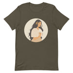 Filipina wearing a Filipiniana with Philippine Sun Ear cuff - Short-sleeve unisex t-shirt