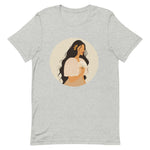 Filipina wearing a Filipiniana with Philippine Sun Ear cuff - Short-sleeve unisex t-shirt