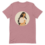 Filipina wearing a Filipiniana with Philippine Sun Ear cuff - Short-sleeve unisex t-shirt