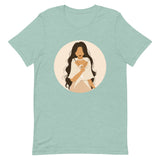 Filipina Holding a Sampaguita Artwork on Short-sleeve unisex t-shirt