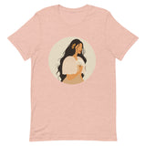 Filipina wearing a Filipiniana with Philippine Sun Ear cuff - Short-sleeve unisex t-shirt