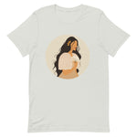 Filipina wearing a Filipiniana with Philippine Sun Ear cuff - Short-sleeve unisex t-shirt