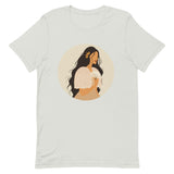 Filipina wearing a Filipiniana with Philippine Sun Ear cuff - Short-sleeve unisex t-shirt