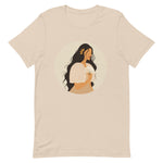 Filipina wearing a Filipiniana with Philippine Sun Ear cuff - Short-sleeve unisex t-shirt