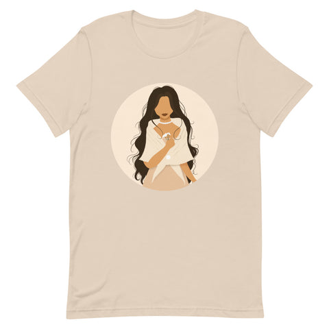 Filipina Holding a Sampaguita Artwork on Short-sleeve unisex t-shirt