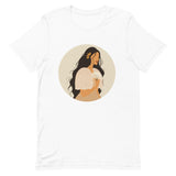 Filipina wearing a Filipiniana with Philippine Sun Ear cuff - Short-sleeve unisex t-shirt